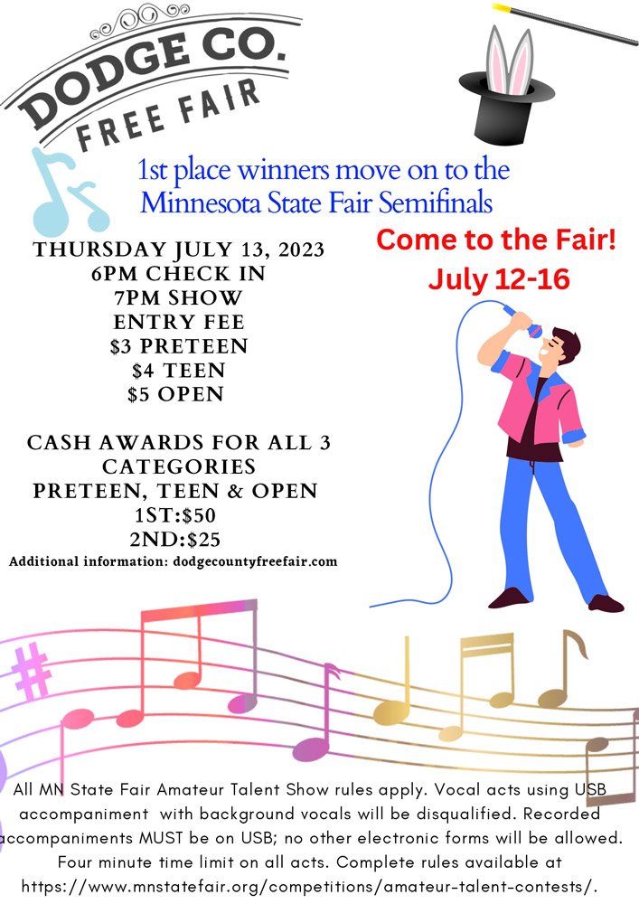 Amateur Talent Contest Dodge County Free Fair